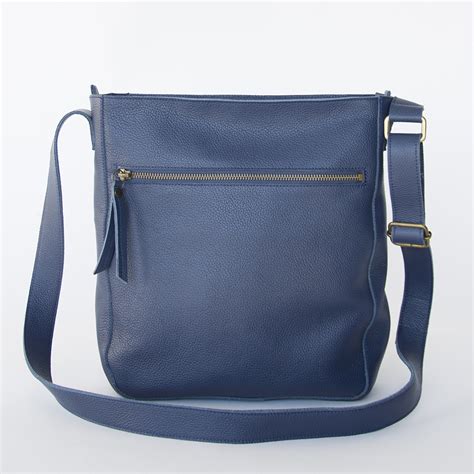 soft leather blue crossbody bags.